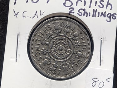 1957 (XF-AU) British 2 Shillings