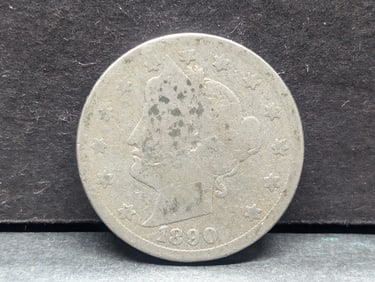 1890 Liberty Head V Nickel. Better Date