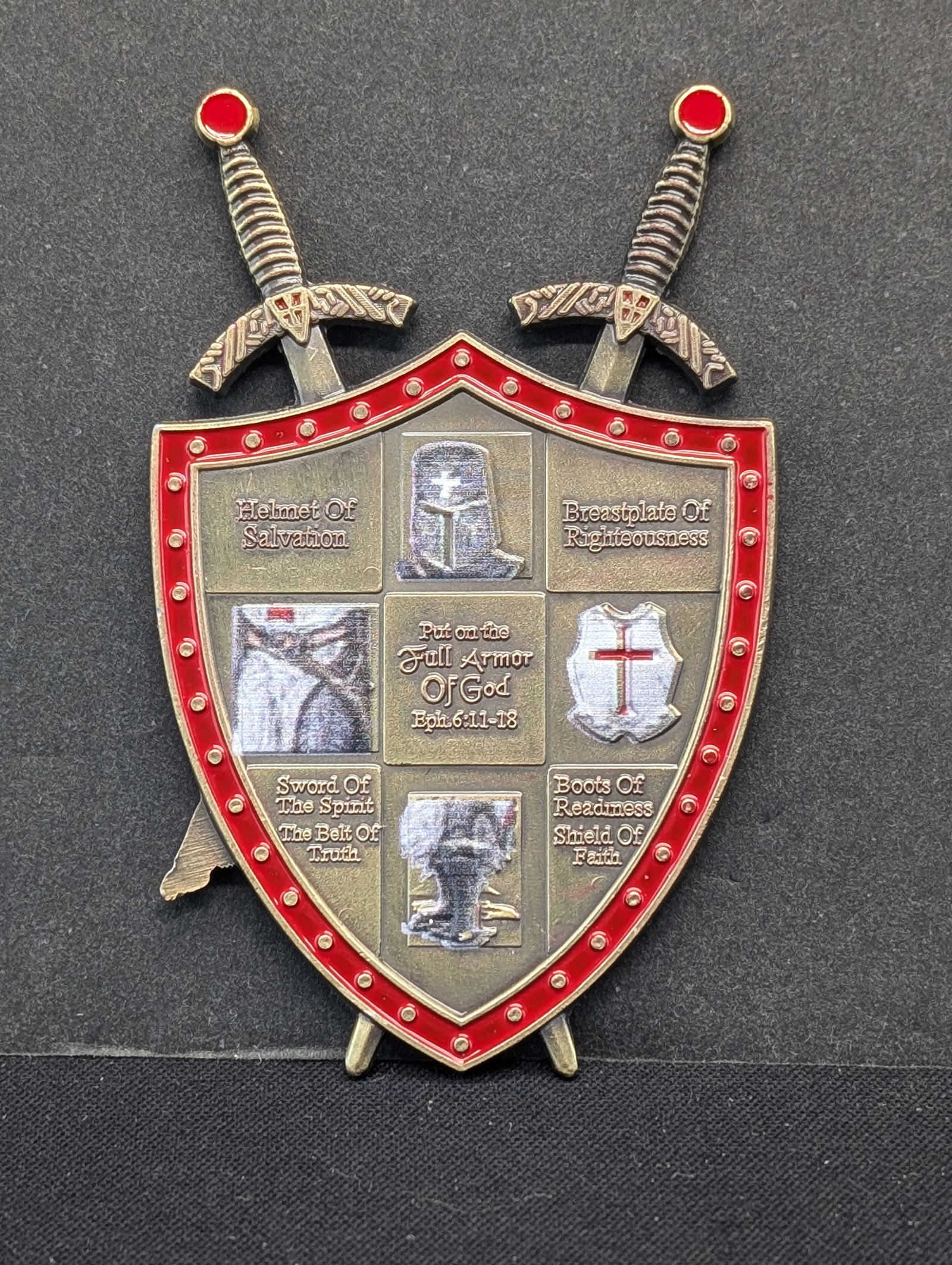 Metal Shield of Faith (Ephesians 6;11-18), New, Novelty, Great Gift!: Metal Shield of Faith (Ephesians 6;11-18), New, Novelty, Great Gift!