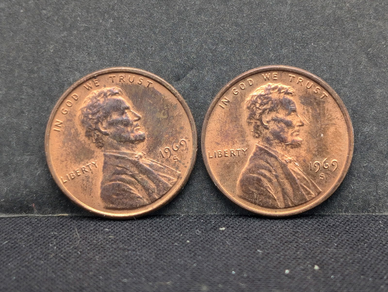 (2) 1969-S Double Die Red UNC Lincoln Memorial Cents (1 of 13)