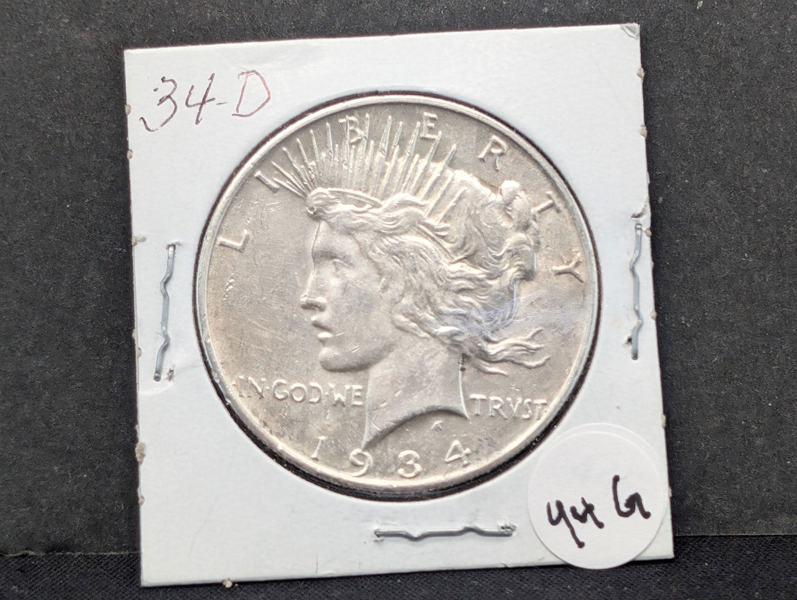 1934-D SEMI KEY Peace Dollar, High Grade (1 of 3)