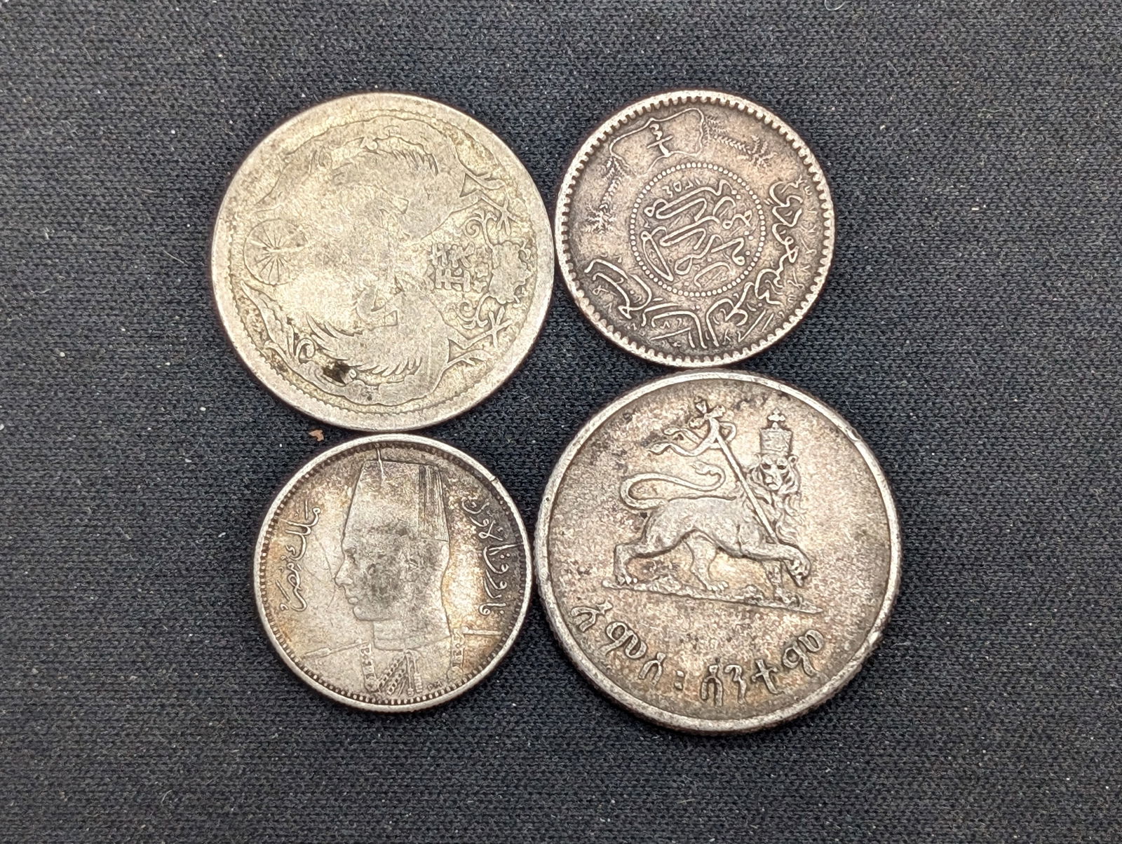 1937 Egypt 2 Piastres, Horn of Africa country 50 Santim, Japan 50 Sen, 1935 Saudi Arabia 1/2 Riyal | (1 of 2)