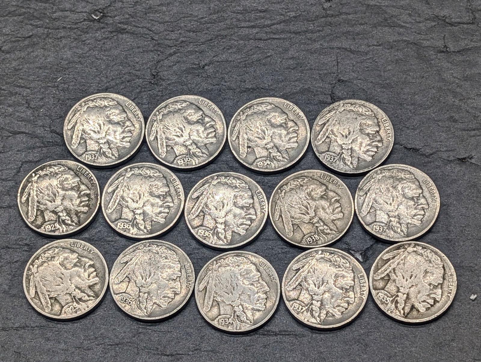 14 Buffalo Nickels (all good dates) (1 of 4)