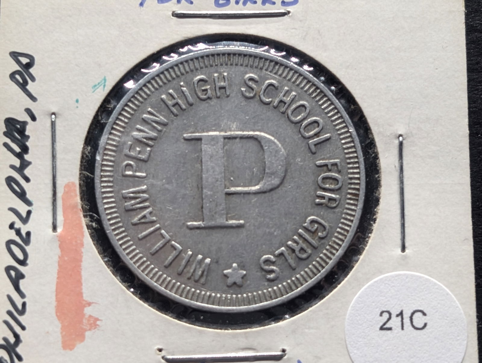 William Penn High School For Girls. Philadelphia, PA. 5 (Cents). (1 of 3)