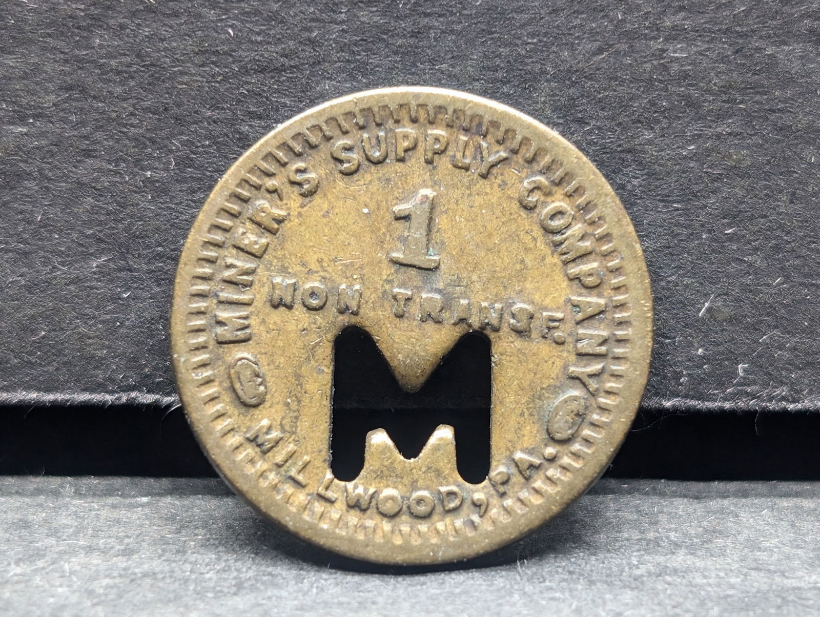 Miner's Supply Company. Millwood, PA. 1c Coal Scrip.: Miner's Supply Company. Millwood, PA. 1c Coal Scrip.