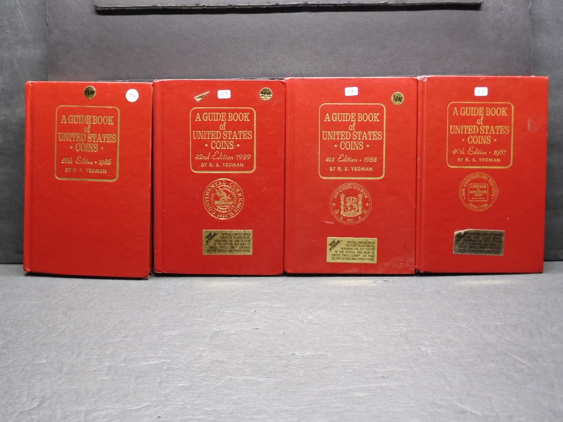 4 Hard Cover Red Books 1986-87-88-89: 4 Hard Cover Red Books 1986-87-88-89