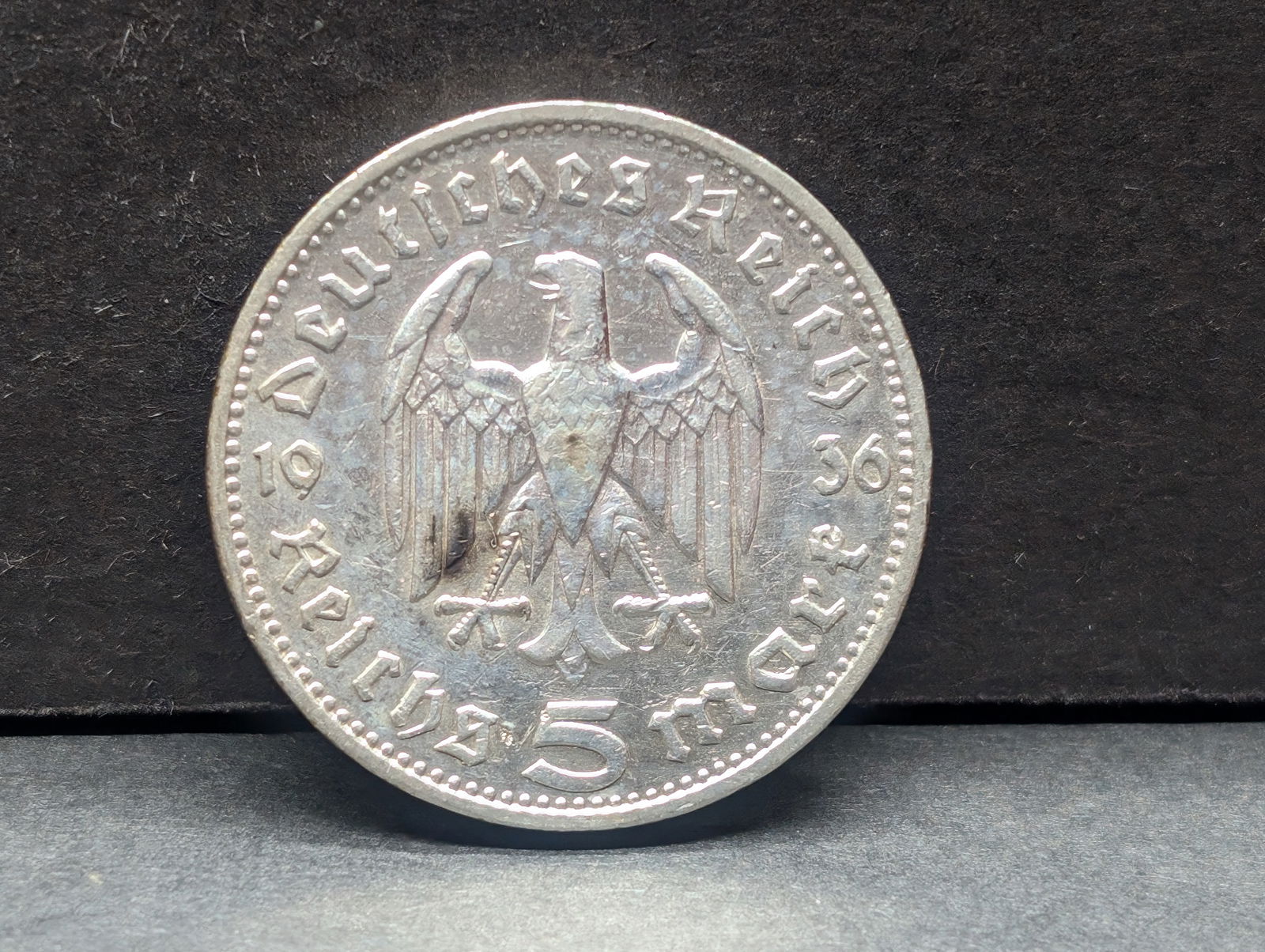 Germany 1936-G 5 Reichsmark .625 Silver (1 of 2)