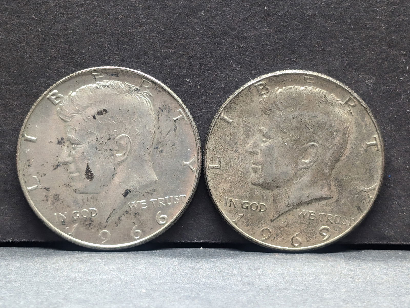 1966 P 69 D Kennedy Half Dollars (1 of 2)