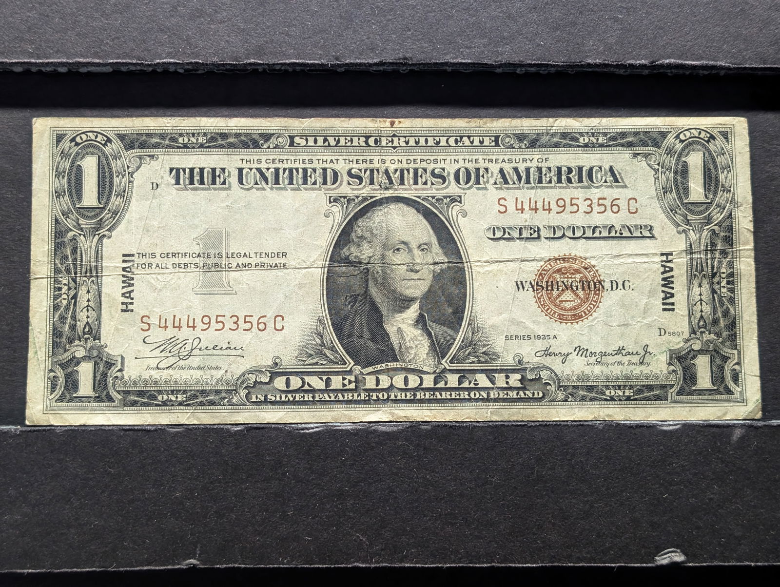 1935 A $1 Silver Certificate Hawaii Note (1 of 3)