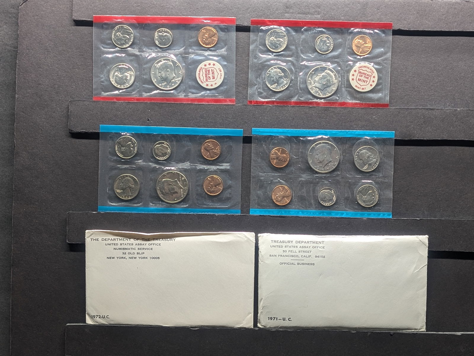 1971 P,D 1972 P,D US Mint Sets (1 of 9)