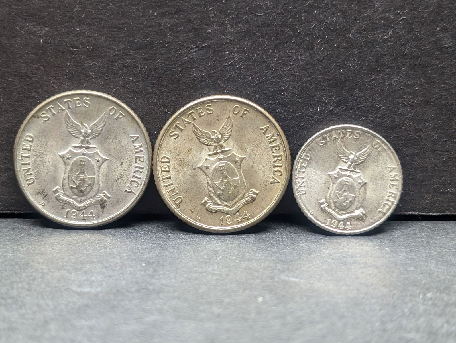 Philippines 1944-D 10 Centavos & (2) 1944-D 20 Centavos .750 Silver (1 of 2)