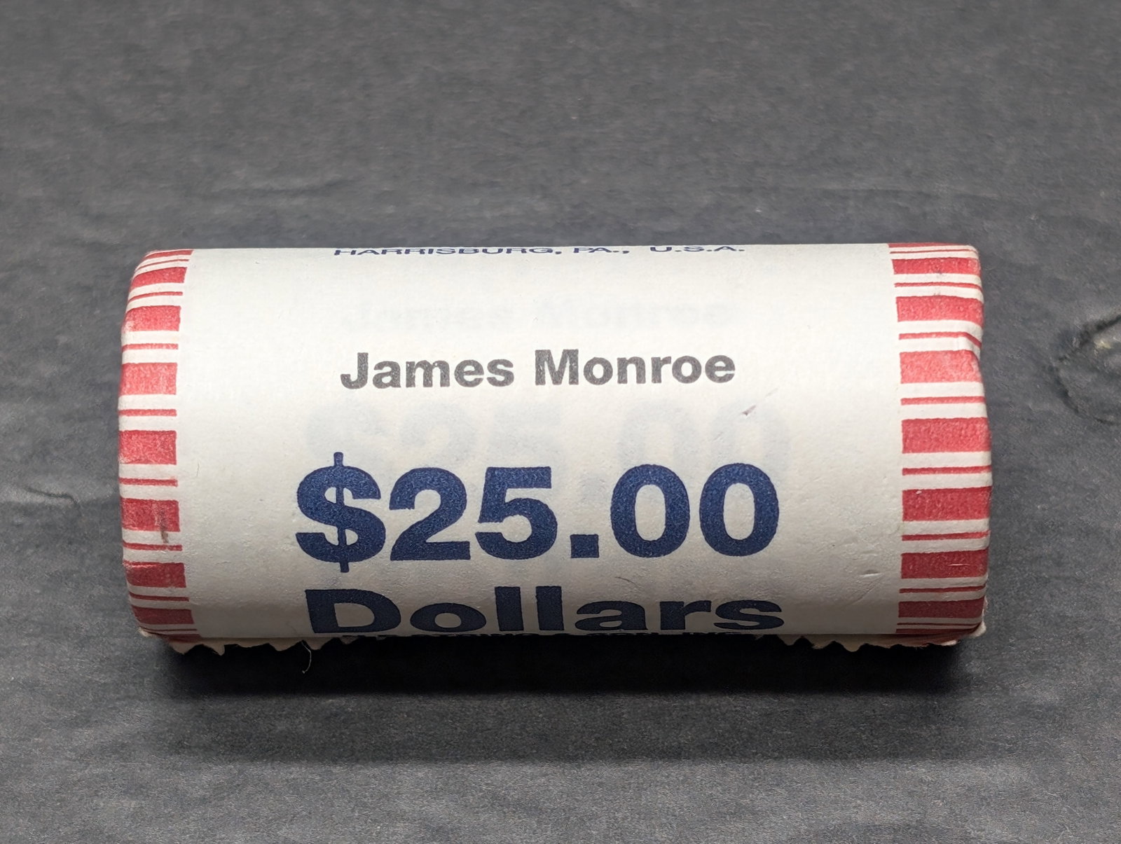Roll of (25) UNC 2008 James Monroe Presidential Dollars: Roll of (25) UNC 2008 James Monroe Presidential Dollars