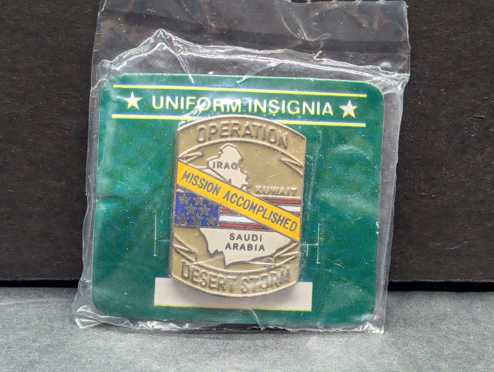 Desert Storm "Mission Accomplished" Pin: Desert Storm "Mission Accomplished" Pin