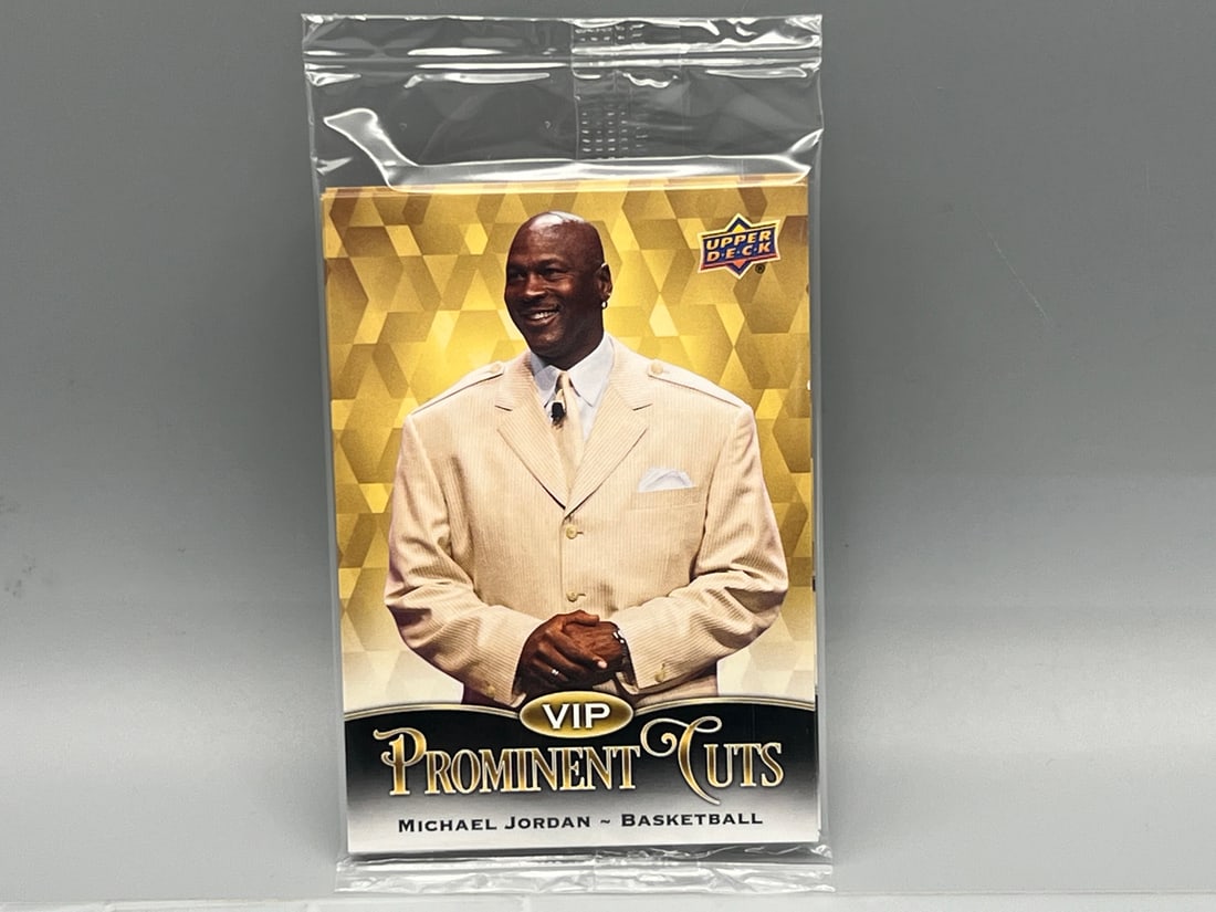 2024 Upper Deck National Exclusive VIP Promo Prominent Cuts Sealed Set - Michael Jordan, Tiger (1 of 2)