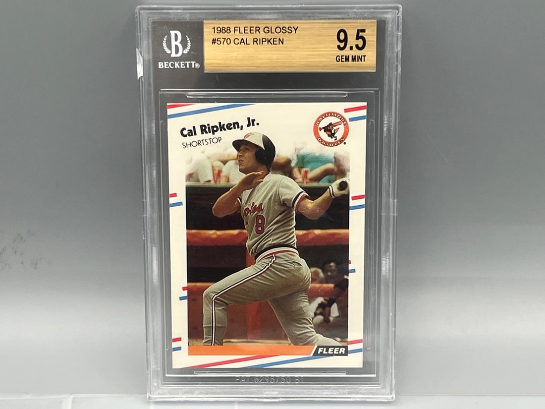 1988 Fleer Glossy Cal Ripken Jr. #570 BGS Gem Mint 9.5 - Crack In Slab (1 of 3)