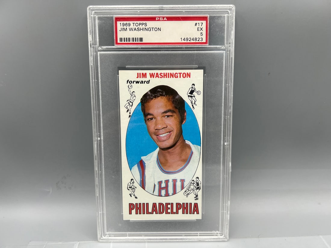 1969 Topps Jim Washington RC #17 PSA EX 5: 1969 Topps Jim Washington RC #17 PSA EX 5