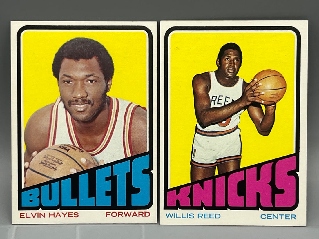 1972-73 Topps Elvin Hayes #150 & Willis Reed #129: 1972-73 Topps Elvin Hayes #150 & Willis Reed #129