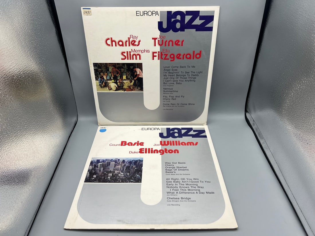 Europa Jazz (2 LP Lot): Ray Charles, Memphis Slim, Joe Turner, Ella Fitzgerald (1981); and Count (1 of 7)