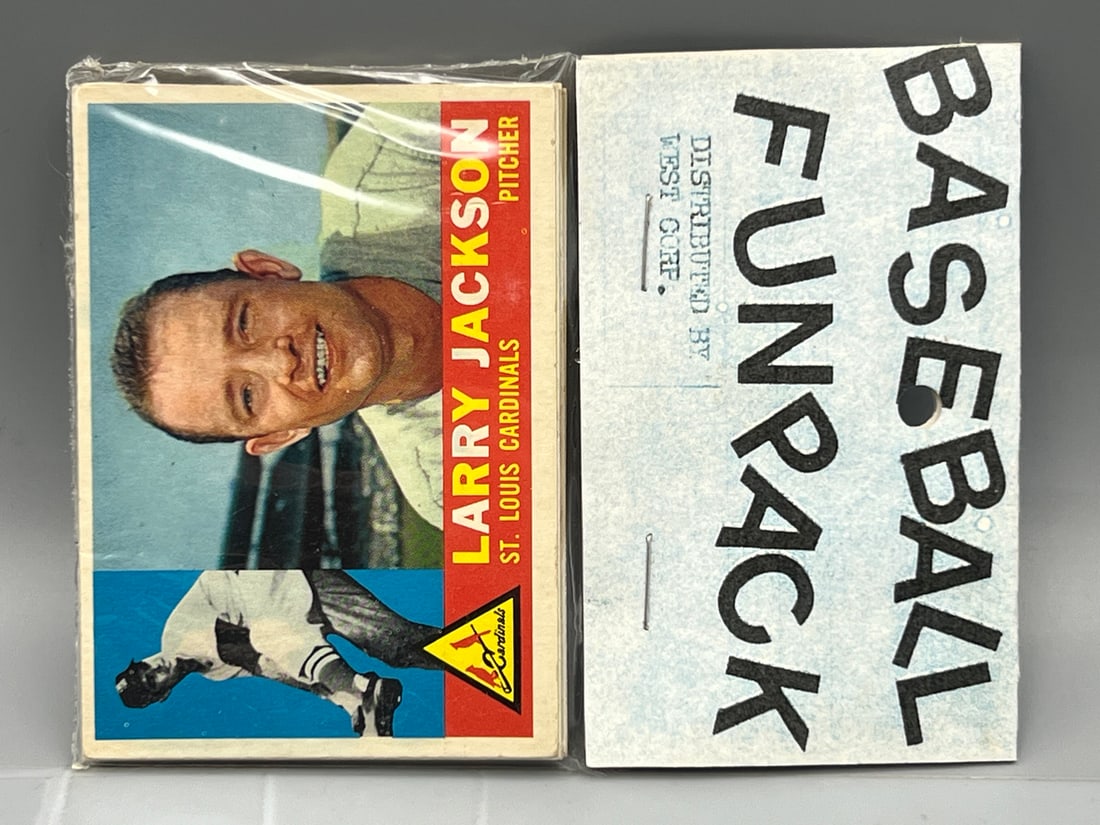 West Corp. Baseball Cello Fun Pack Repack 1960 Topps Unopened Pack (1 of 2)