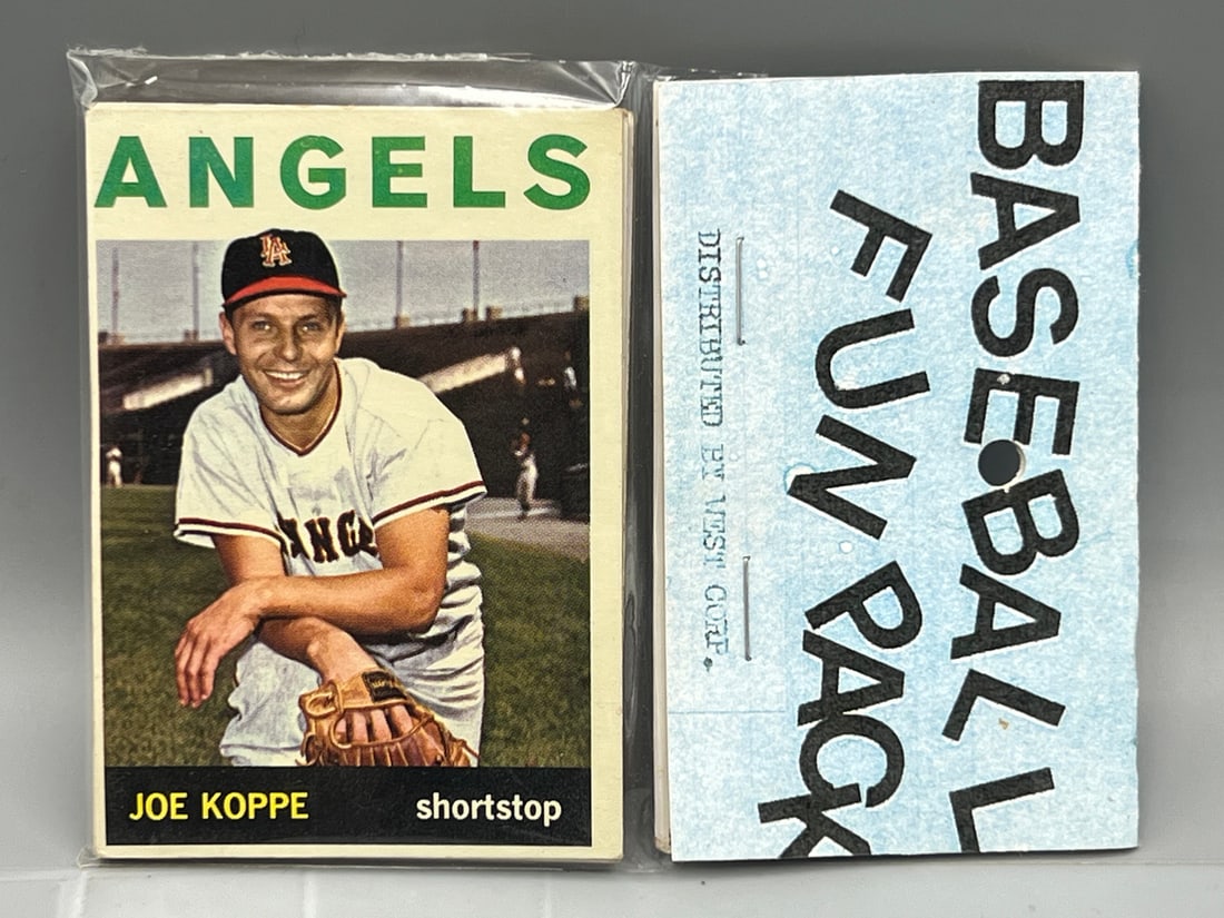 West Corp. Baseball Cello Fun Pack Repack 1964 Topps Unopened Pack - Shows separation on edge seam (1 of 3)