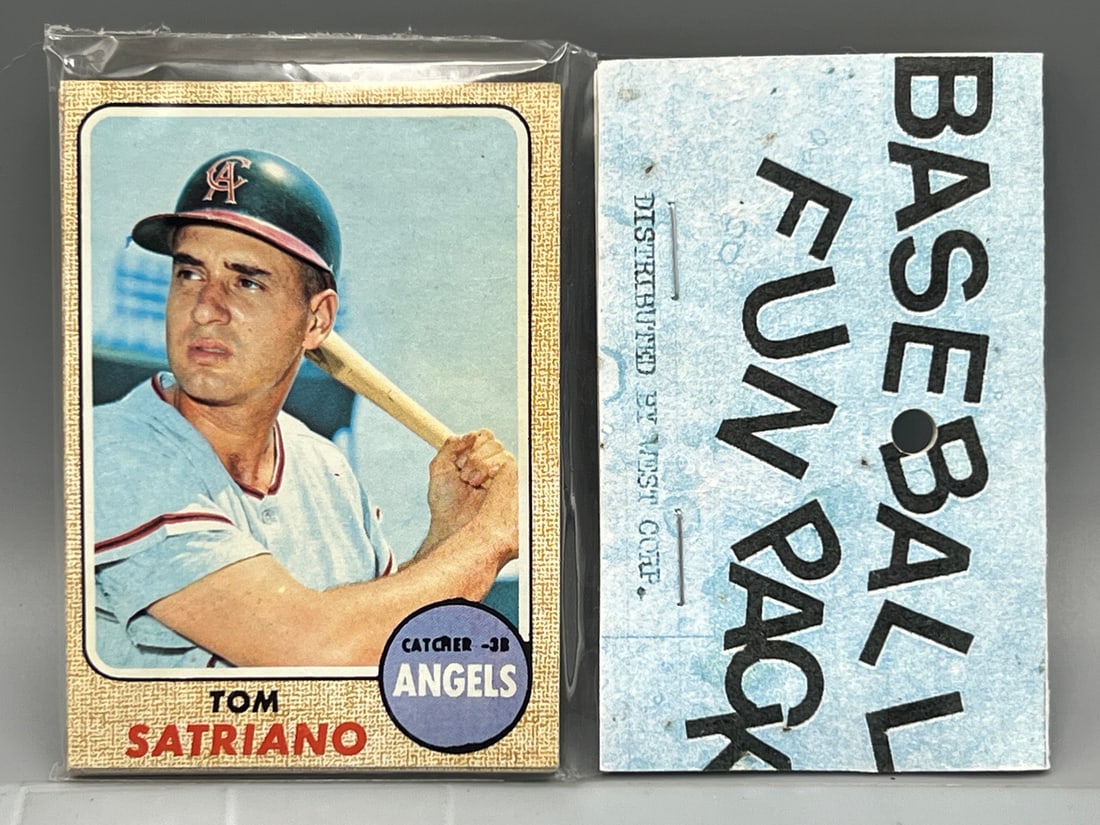 West Corp. Baseball Cello Fun Pack Repack 1968 Topps Unopened Pack (1 of 2)