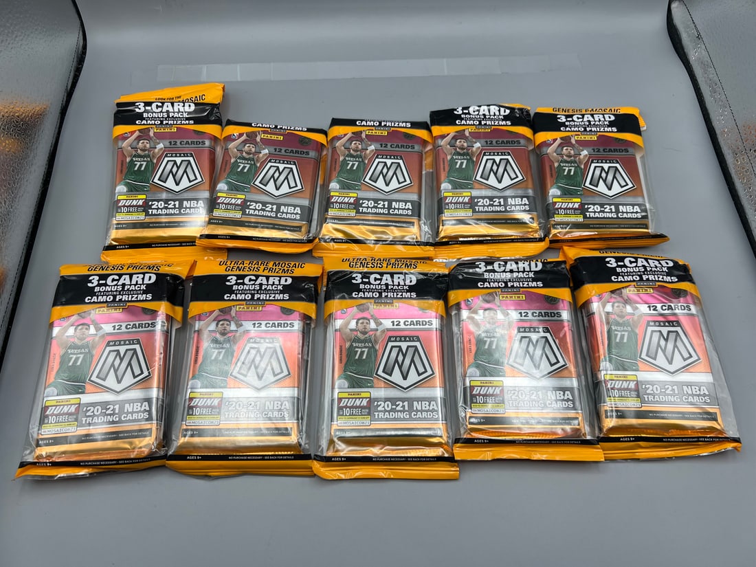 Lot of (10) 2020-21 Panini Mosaic Basketball Unopened Value Packs - Possible Rookies of Anthony (1 of 2)
