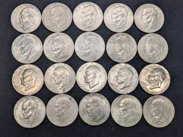 Roll Of 20 1776-1976 Bicentennial Eisenhower Dollars.