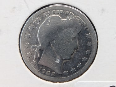 1908-O Barber Quarter