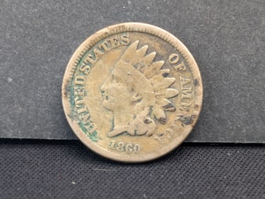 1860-CN Semi-Key Date Indian Head Cent.