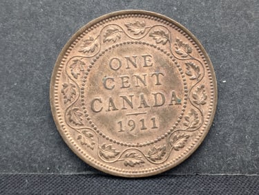 1911 Canada Large Cent. Nice original AU.