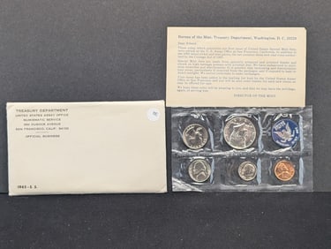 1965 U.S. Special Mint Set- Contains 1965 40% Silver Kennedy Half Dollar