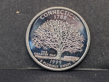 1999-S 90% Silver Proof Connecticut State Quarter