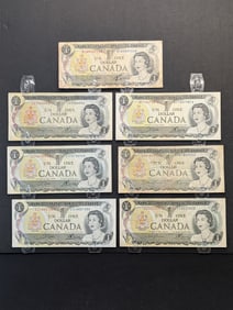 (7) Canada 1973 $1 Notes