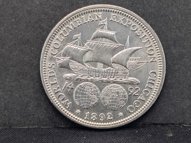 1892 Columbian Commemorative Half. White and lustrous GEM BU.