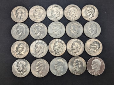 Roll Of 20 1977-D Eisenhower Dollars.
