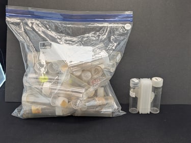 50 Penny Or Cent Sized Round Coin Tubes For Storing Coins.