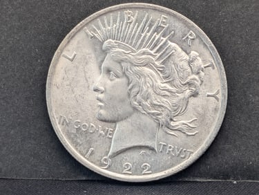 1922 Silver Peace Dollar- MS+