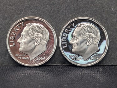 (2) 2004-S 90% Silver Proof Roosevelt Dimes
