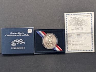2009-P Uncirculated Abraham Lincoln Commemorative Silver Dollar