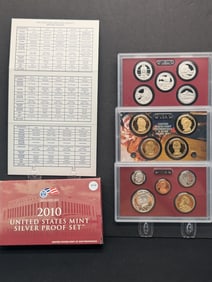 2010-S United States 14-Coin SILVER Proof Set With OGP & COA.