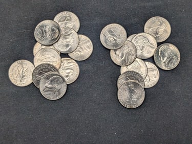 (20) 2004-P Handshake Louisiana Purchase Nickels Uncirculated From Canvas Mint Bag