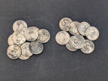 (20) 2005-P American Bison Nickels Uncirculated From Canvas Mint Bag