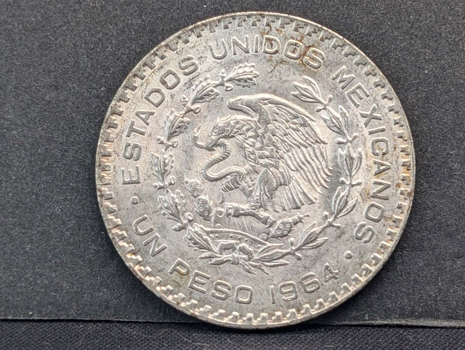 1964 Mexico One Peso Silver Coin. (1 of 2)