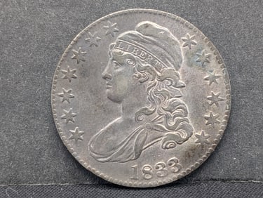 1833 Capped Bust Half. Original AU.