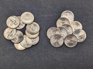 (20) 2006-P Return To Monticello Nickels Uncirculated From Canvas Mint Bag