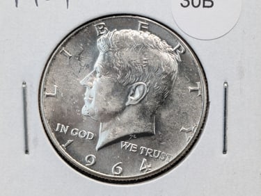 1964 90% Silver Kennedy Half Dollar BU