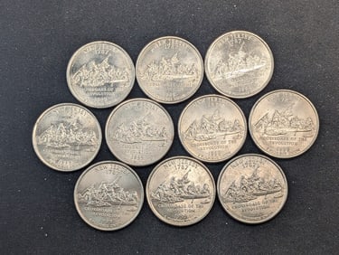(10) 1999-P UNC New Jersey State Quarters