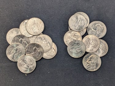 (20) 2004-P Handshake Louisiana Purchase Nickels Uncirculated From Canvas Mint Bag