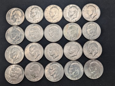 Roll Of 20 1972-D Eisenhower Dollars.