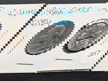 1956-P Choice UNC Jefferson Nickel w/ 5 Full Steps + 1966 SMS Washington Quarter CH BU